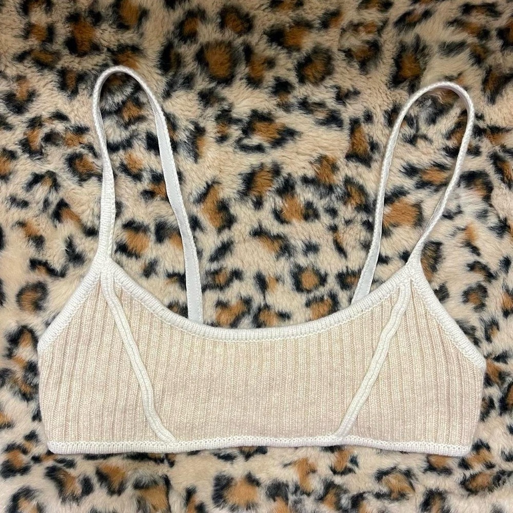 Danielle Guizio rib knit seam bra